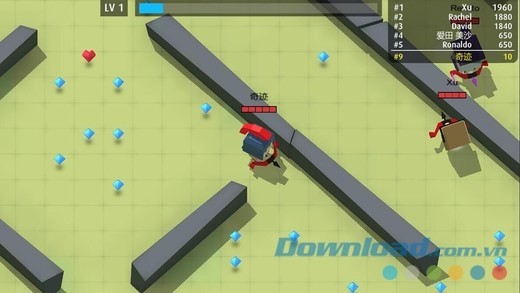 Thu thập kim cương và tim trong Arrow.io cho iOS để gia tăng sức mạnh nhanh chóng