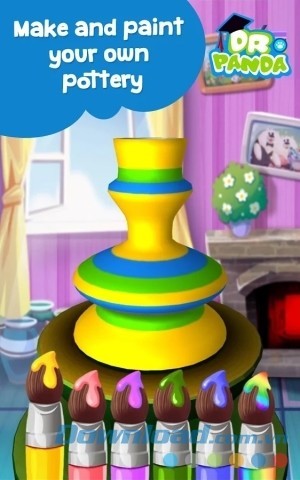 Art Class with Dr. Panda cho Android để bé tự do tô màu theo ý thích