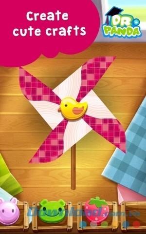 Art Class with Dr. Panda cho Android hướng dẫn bé làm chong chóng