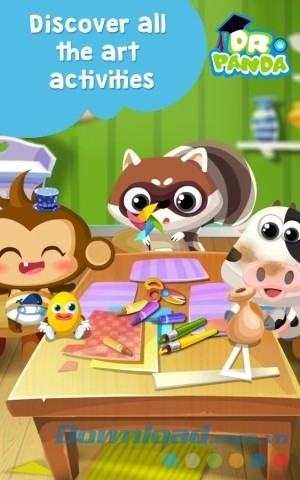 Art Class with Dr. Panda cho Android có rất nhiều hoạt động vui