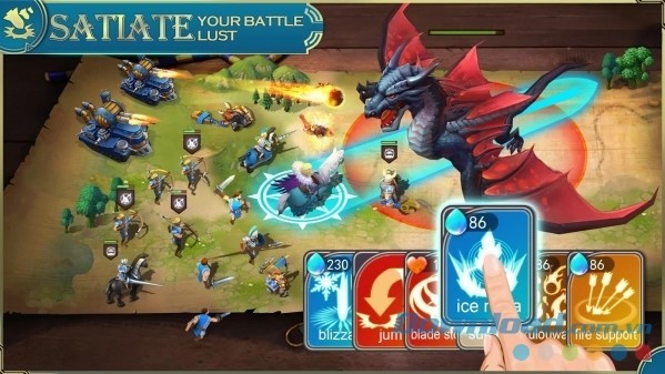 Đối đầu với những con rồng hung bạo trong Art of Conquest cho Android