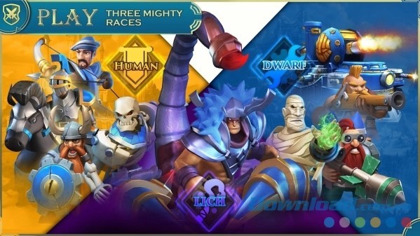 Art of Conquest cho Android có nhiều chủng tộc độc đáo để người chơi lựa chọn