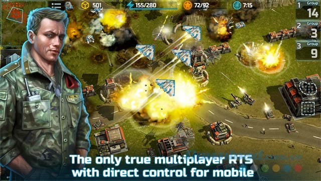 Game RTS nhiều người chơi với điều khiển trực tiếp cho mobile