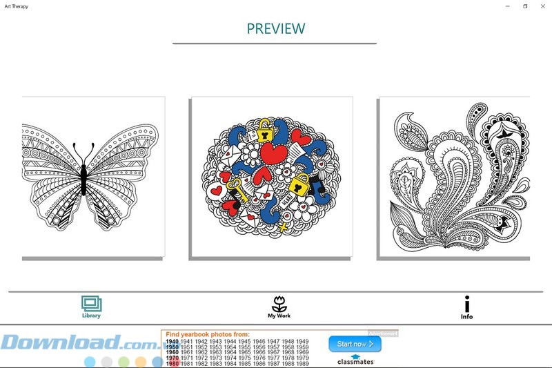 Giao diện ứng dụng Art Therapy