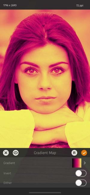 Lớp Gradient Map tạo tông màu khác nhau cho ảnh