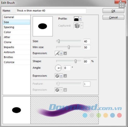 Tùy biến bút vẽ