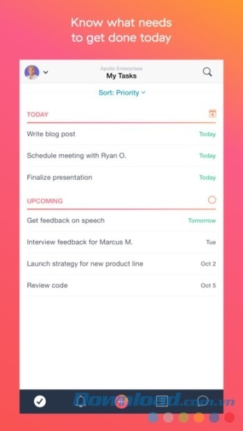 Asana cho iOS