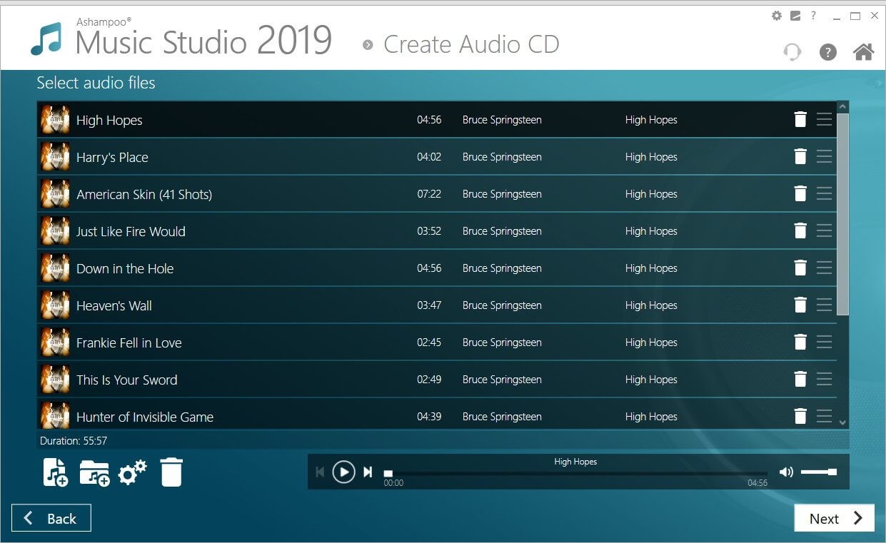 Ashampoo Music Studio 2019 hỗ trợ cả ghi đĩa CD