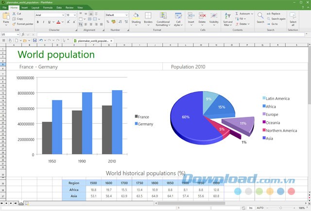 Tạo bảng tính chuyên nghiệp trên Ashampoo® Office 2018