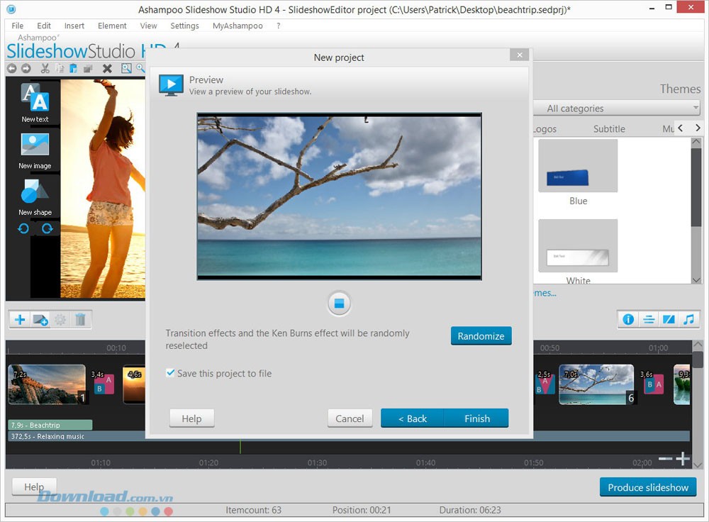 Xem trước slideshow