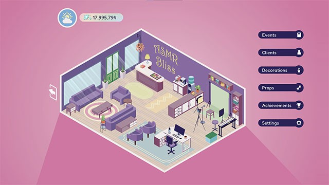 Tự do thiết kế và trang trí studio của riêng mình trong khi chơi ASMR Studio Sim