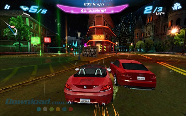 So tài với nhiều đối thủ xứng tầm khi chơi game đua xe cho Mac Asphalt 6: Adrenaline