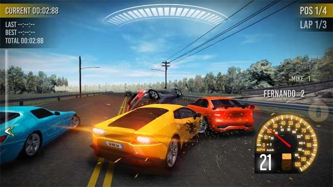 Đồ họa game tốc độ Extreme Asphalt : Car Racing