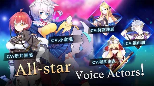 Astral Chronicles có sự tham gia lồng tiếng của những diễn viên nổi tiếng Nhật Bản