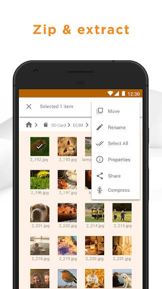 ASTRO File Manager for Android hỗ trợ nén file