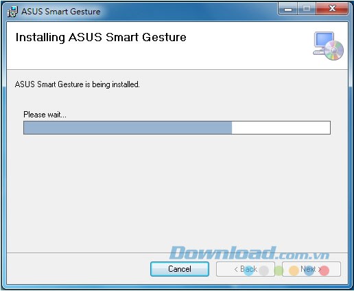Quá trình cài đặt ASUS Smart Gesture