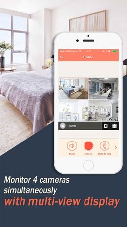 HIển thị 4 camera cùng một lúc