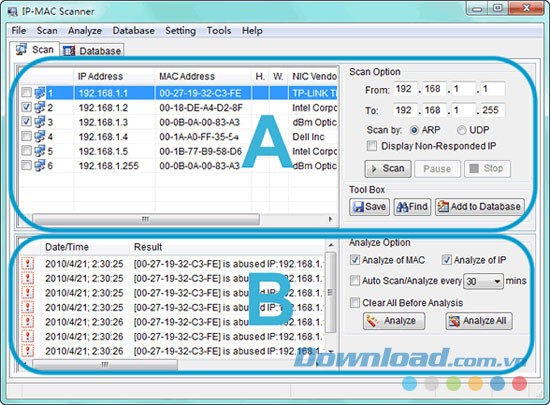 AthTek IP - MAC Scanner