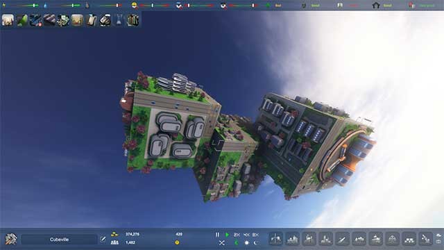 Atmocity là game xây dựng thành phố ấn tượng trong môi trường không trọng lực