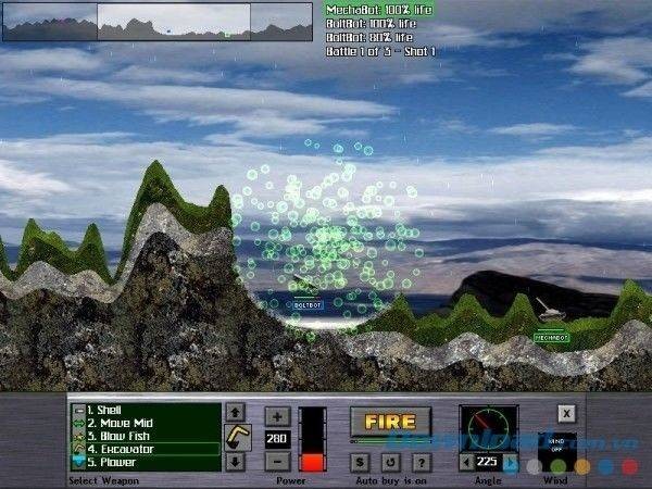 Atomic Cannon cho Mac thuộc dòng game bắn xe tăng dễ gây