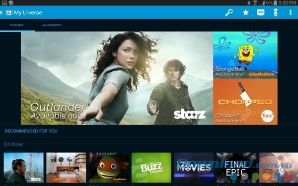AT&T U-verse cho Android hỗ trợ stream kênh truyền hình TV