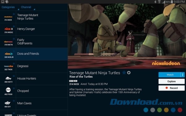 AT&T U-verse cho Android cung cấp lịch phát sóng chi tiết từng chương trình
