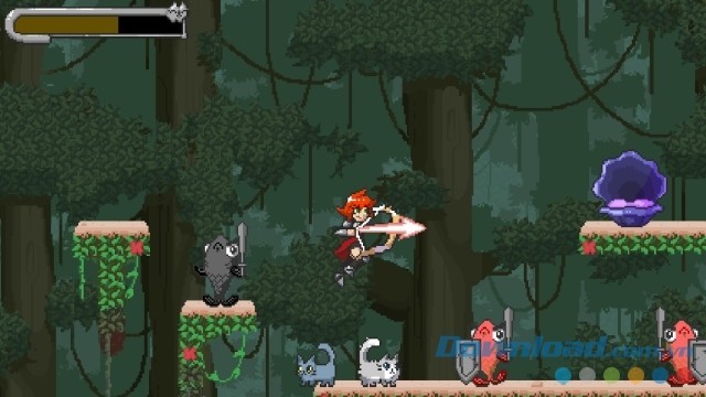 Sử dụng mèo làm cung tên bắn xa cực tiện lợi trong game hành động phiêu lưu mới Attack On Kitten cho máy tính