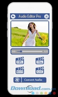 Audio Editor cho Android hỗ trợ chuyển đổi đa định dạng