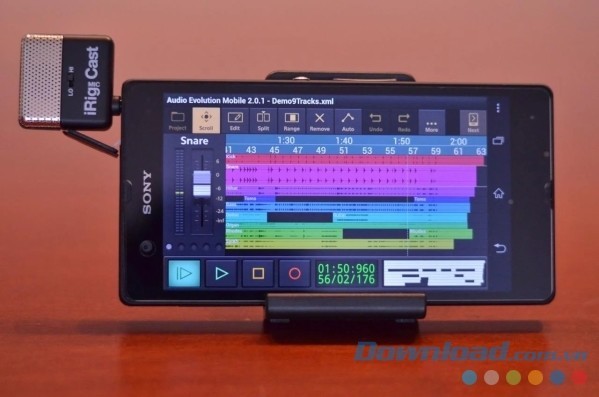 Audio Evolution Mobile Studio cho Android là ứng dụng biên tập âm thanh đa năng