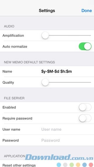 Thiết lập tùy ý