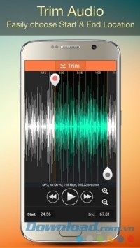 Audio MP3 Cutter Mix Converter and Make Ringtones cho Android cắt âm thanh như ý