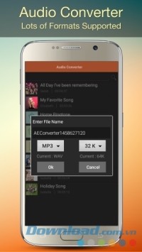 Audio MP3 Cutter Mix Converter and Make Ringtones cho Android chuyển đổi âm thanh