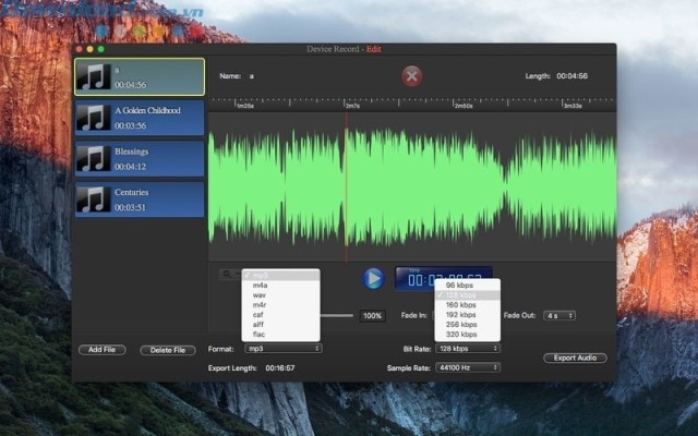 Chỉnh sửa file audio dễ dàng