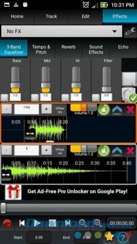 Chỉnh sửa hiệu ứng trên AudioDroid: Audio Mix Studio cho Android