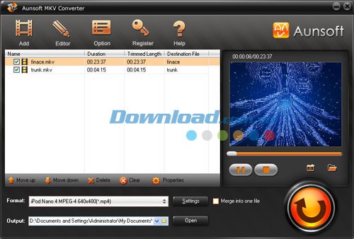 Aunsoft MKV Converter