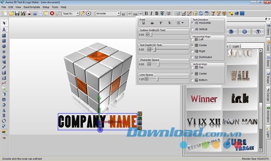 Aurora 3D Text & Logo Maker