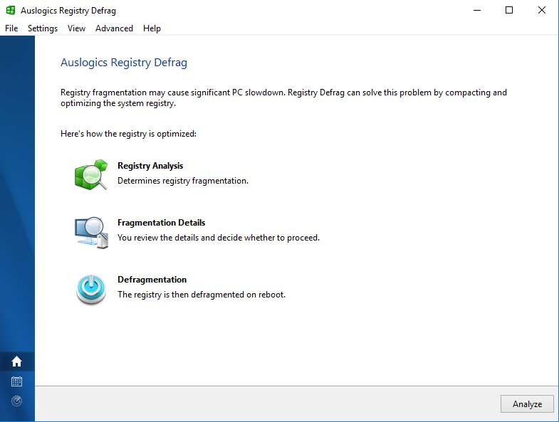 Cập nhật Auslogics Registry Defrag mới nhất