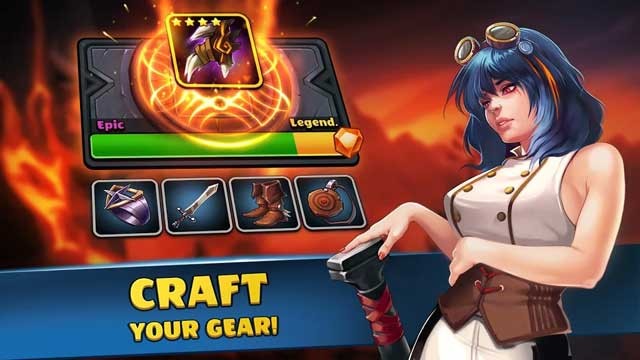 Không ngừng củng cố đội ngũ của bạn bằng cách chế tạo trang thiết bị và vũ khí