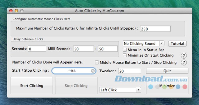 Thiết lập Auto Clicker