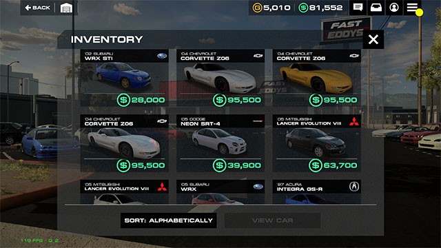 Sử dụng số tiền kiếm được trong Auto Legends Free để mở khóa xe đua mới