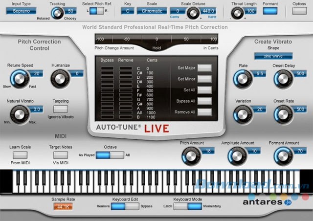 Giao diện Auto-Tune Live