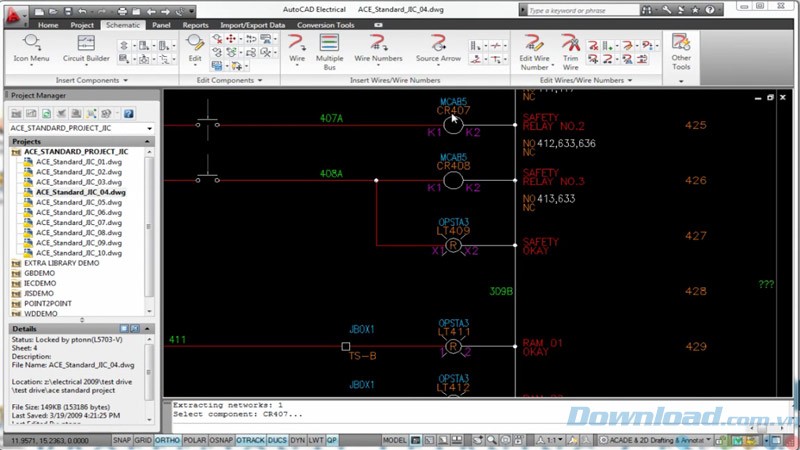Các biểu tượng sơ đồ điện của AutoCAD Electrical