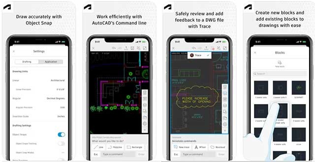 Làm việc với các bản vẽ AutoCad trực tiếp trên điện thoại hoặc máy tính bảng