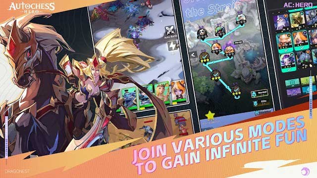 Tham gia nhiều chế độ chơi khác nhau, tận hưởng niềm vui bất tận