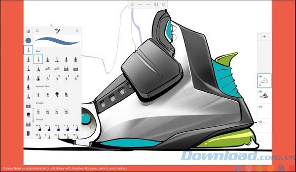 Các công cụ vẽ trong Autodesk SketchBook