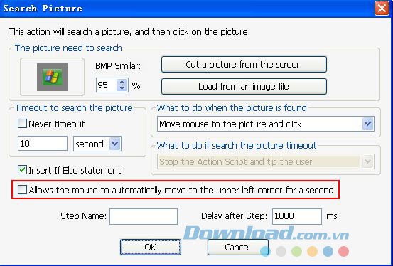Khả năng thực hiện lại hành động tìm kiếm