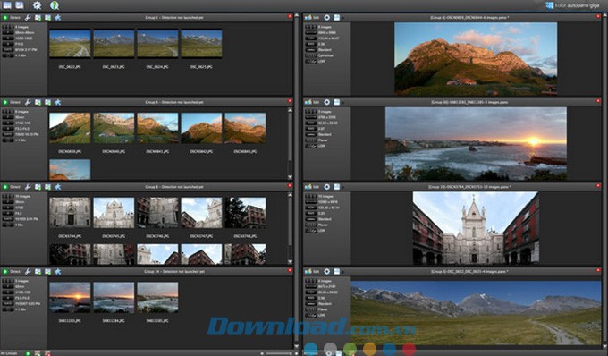 Giao diện phần mềm Autopano Video