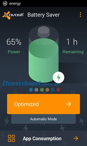 Avast Battery Saver cung cấp thông tin về trạng thái pin