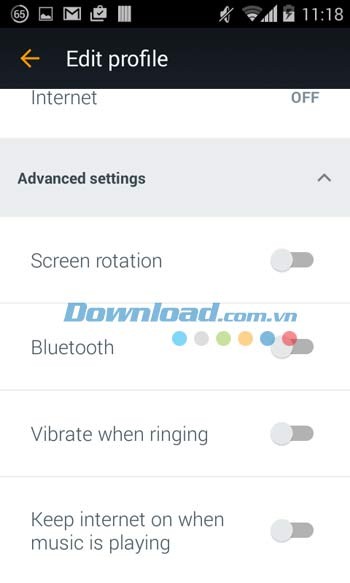 Các chỉnh sửa nâng cao trong Avast Battery Saver