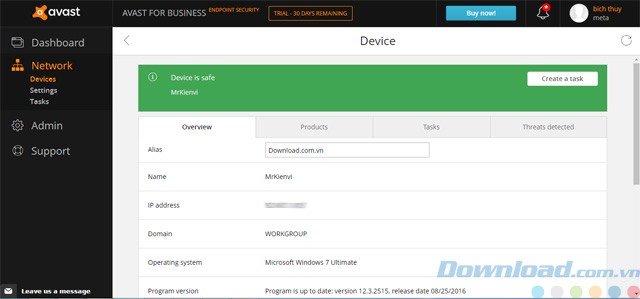 Xem thông tin máy tính đã kết nối